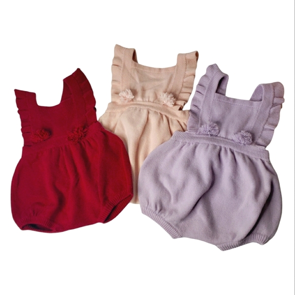 Cashmere 4 Ply Ruffled Romper Adjustable Straps Luxury Cottagecore Bloomers Sz 3 - Picture 5 of 13